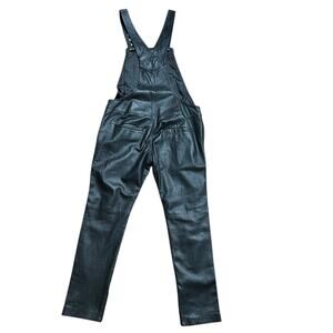 Zadig & Voltaire Sydney Deluxe 100% Leather Jumpsuit in Black Size 36